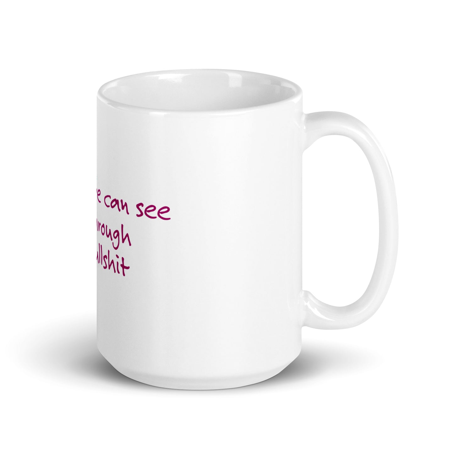 My Third Eye Can See Right Through Your Bullshit white ceramic mug – 15 oz supplier view