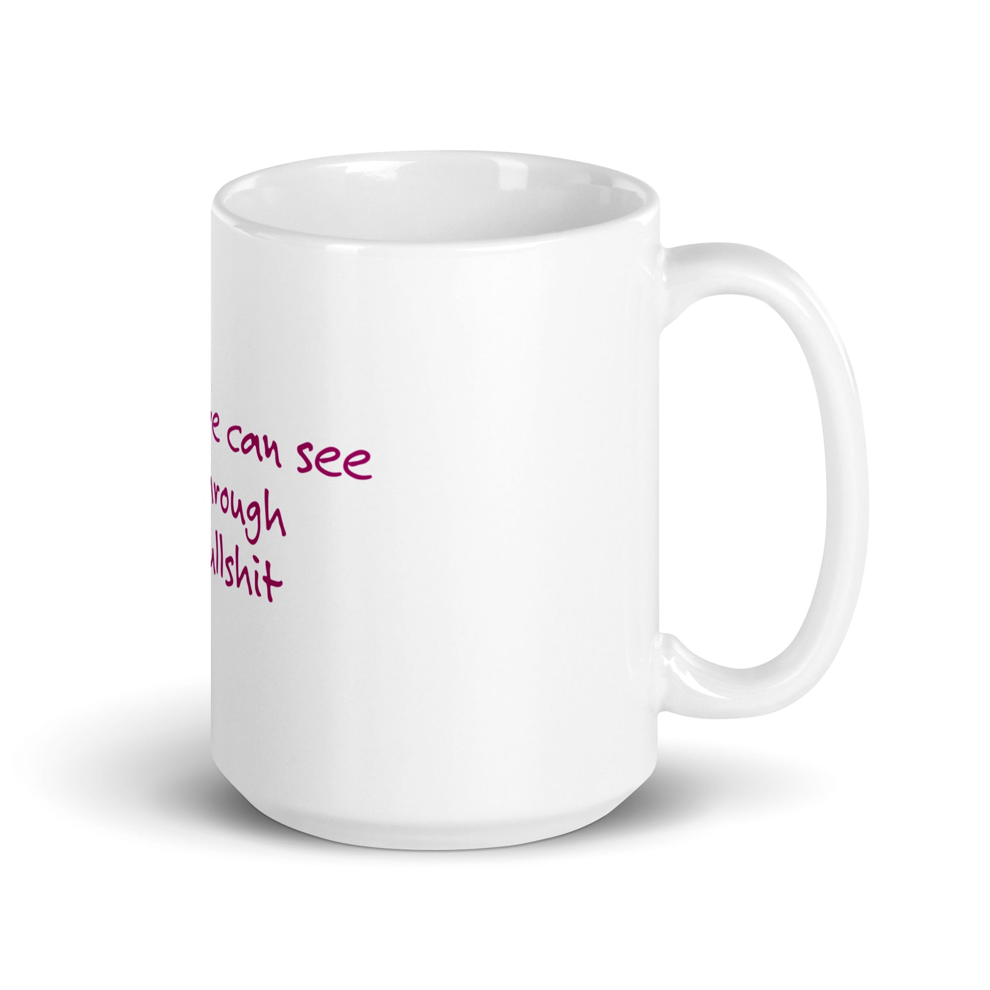 My Third Eye Can See Right Through Your Bullshit white ceramic mug – 15 oz supplier view
