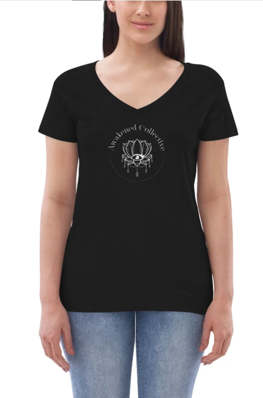 Awakened Collection Women’s recycled v-neck t-shirt