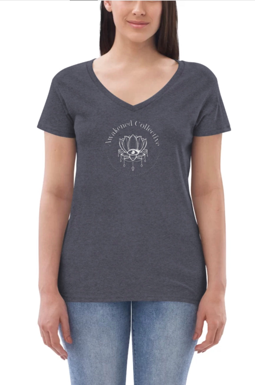 Awakened Collection Women’s recycled v-neck t-shirt