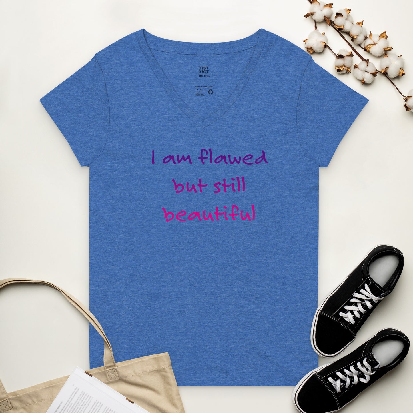 I Am . . . Collection women’s recycled v-neck t-shirt