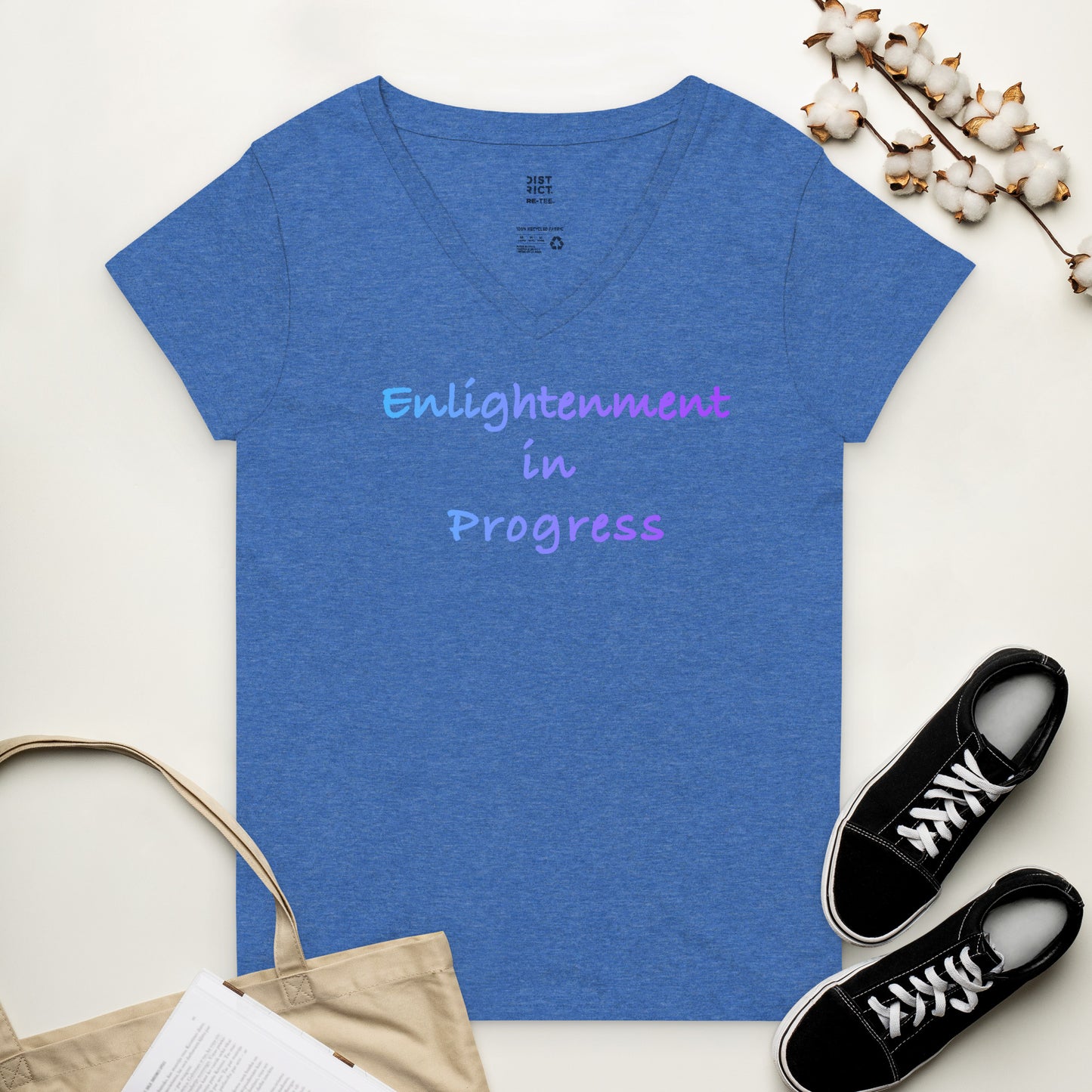 Enlightenment women’s recycled v-neck t-shirt