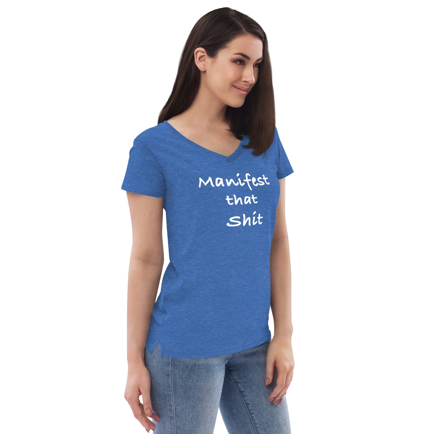 Manifest. . . Collection women’s recycled v-neck t-shirt