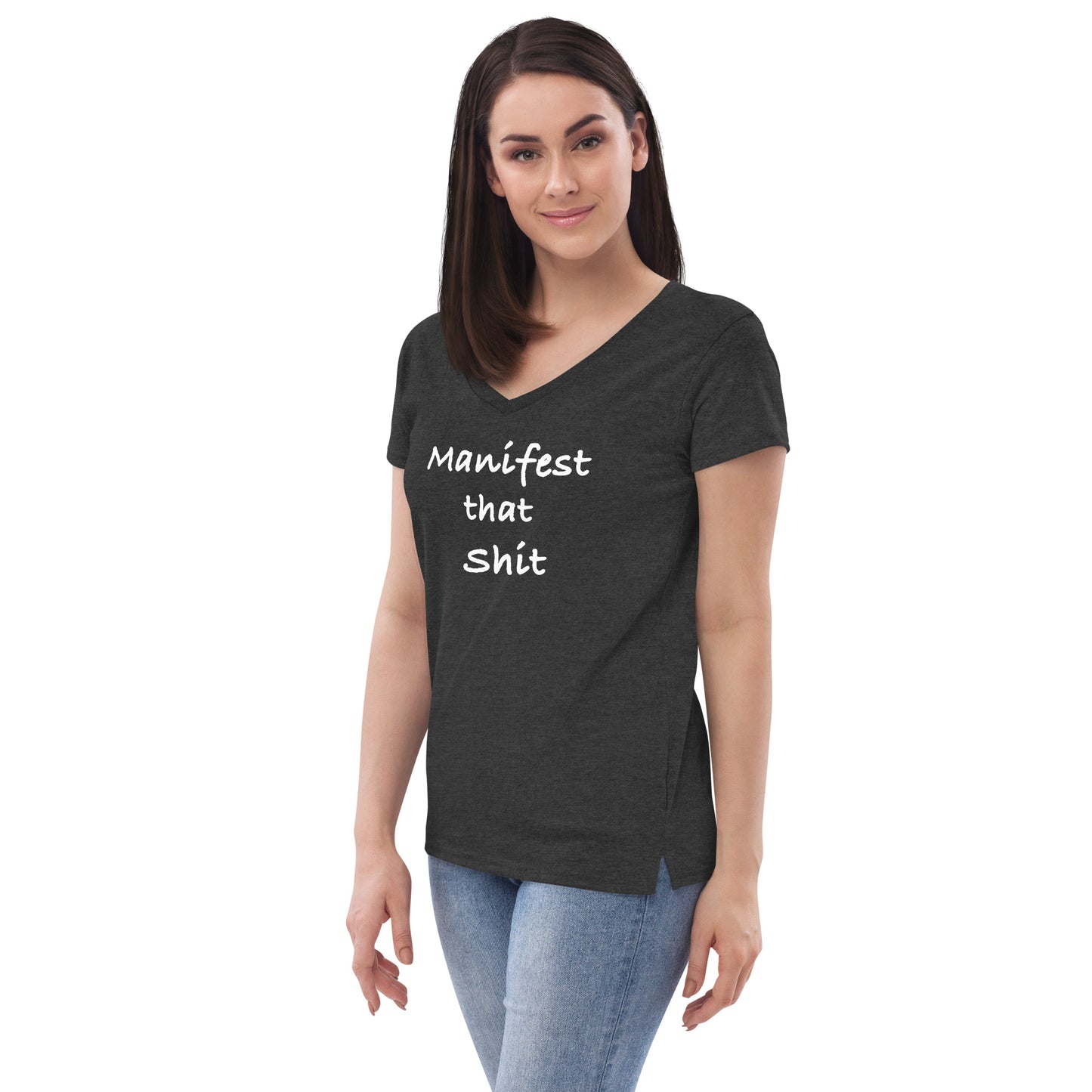 Manifest. . . Collection women’s recycled v-neck t-shirt