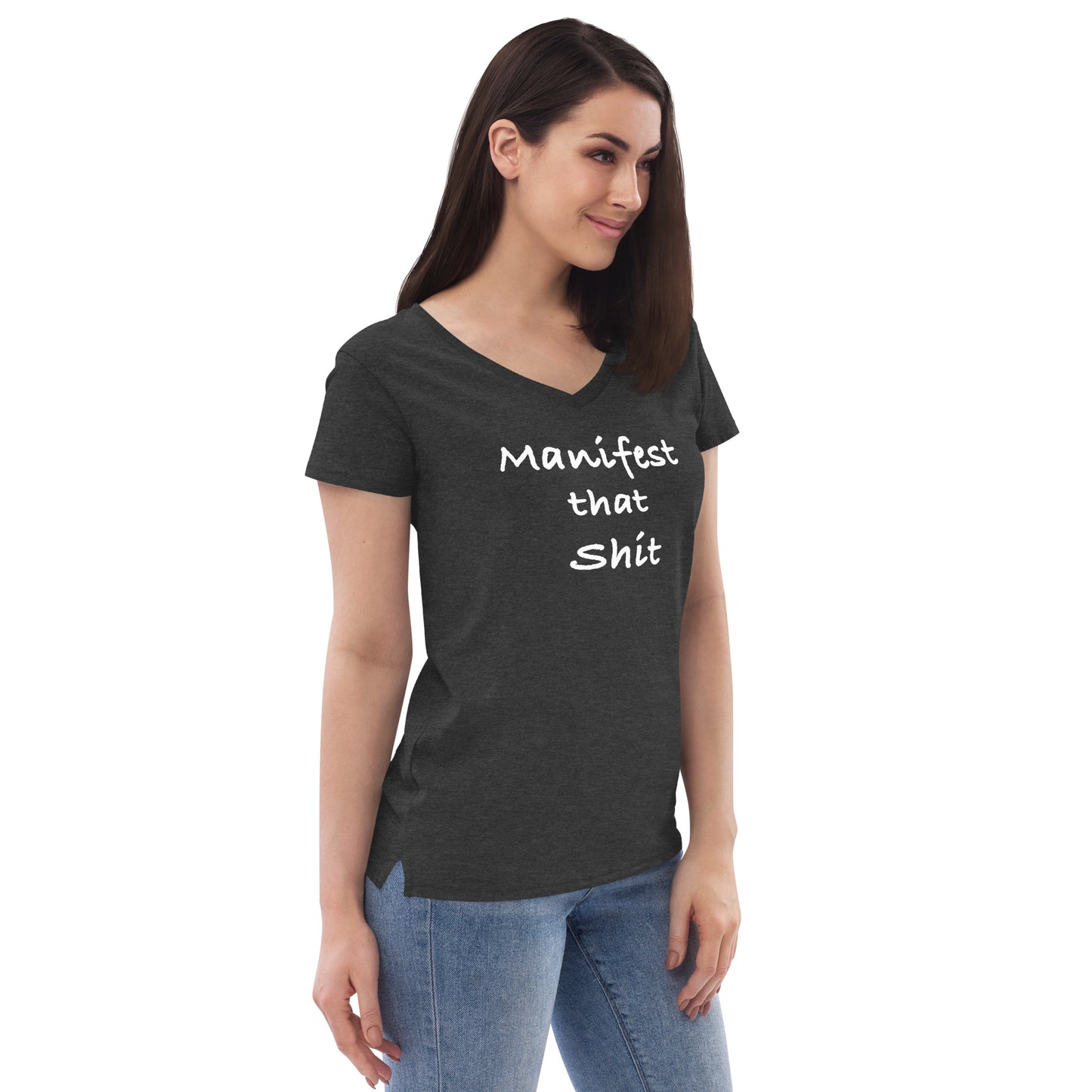 Manifest. . . Collection women’s recycled v-neck t-shirt