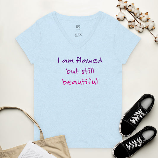 I Am . . . Collection women’s recycled v-neck t-shirt