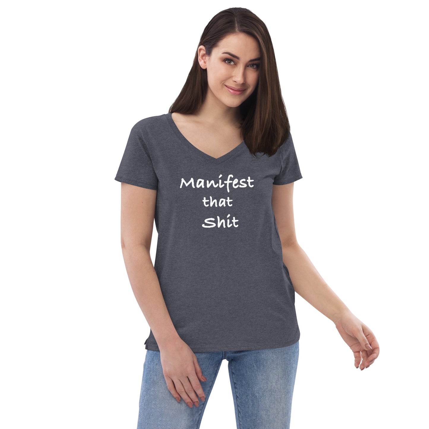 Manifest. . . Collection women’s recycled v-neck t-shirt