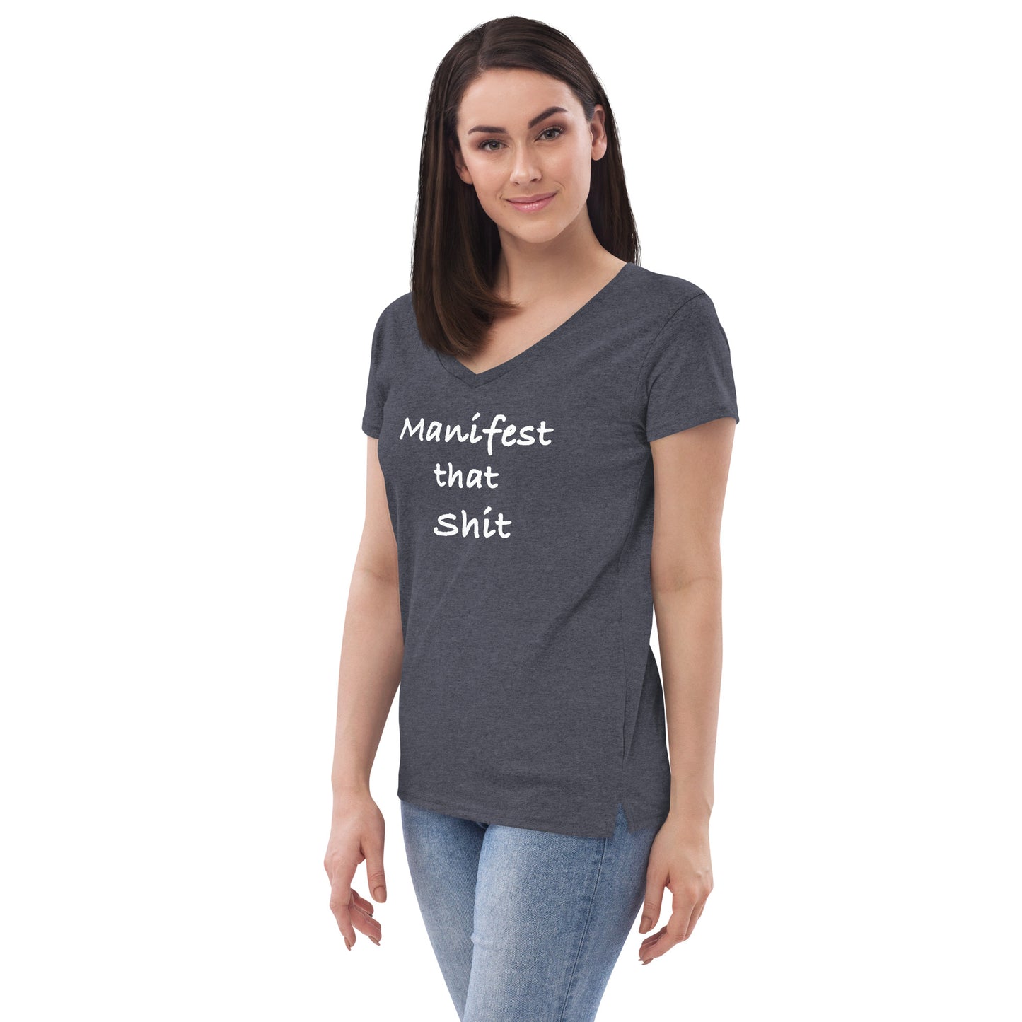 Manifest. . . Collection women’s recycled v-neck t-shirt