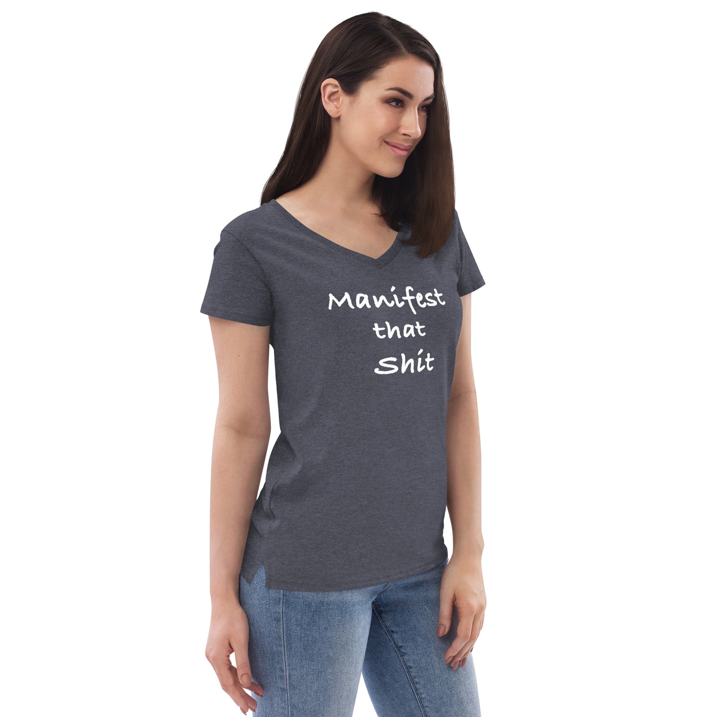 Manifest. . . Collection women’s recycled v-neck t-shirt